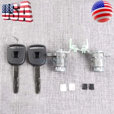 Juego de cilindro de bloqueo de puerta delantero para Honda Accord Civic Odyssey S2000 izquierda y derecha Foto 1 de 4