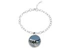 A310 refp1 DOME on a silver Anklet / Bracelet jewellery Gift