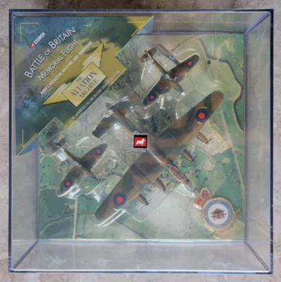 CORGI BATTLE OF BRITAIN RAF MEMORIAL FLIGHT AVRO LANCASTER SPITFIRE HURRICANE - Image 1 of 4