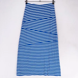 Falda Chico's Talla 0 EE. UU. Pequeña Azul Blanco Rayas Tinley Maxi Pull On Elástica Informal - Imagen 1 de 8