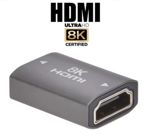 Cable adaptador HDMI 8K Ultra HD hembra a hembra acoplador dorado extensión unificador - Imagen 1 de 4