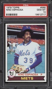Tarjeta de béisbol 1979 Topps #566 Nino Espinosa - Mets - PSA 10 - 19612717 - - Imagen 1 de 2