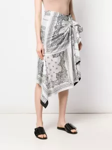 SACAI Size 1 / SMALL The Bandana Print Wrap Skirt White RRP $1500 - Bild 1 von 15