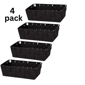 Aufbewahrungsbox 4 Stück Dekobox Rattan-Modern Korb Bad Küche Büro Deko ( NEU ) - Bild 1 von 6