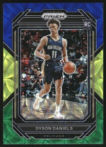 2022-23 Panini Prizm Prizms Choice Blue Yellow and Green #233 Dyson Daniels