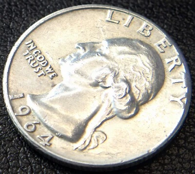 1964 Silver Washington Quarter: Very Rare FS-804 DDR Error & Motto Rim Strike! - Image 1 of 4