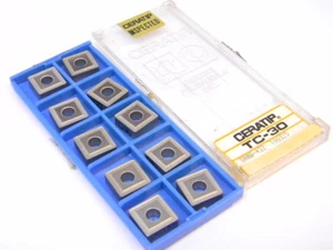 NEW SURPLUS 10PCS. KYOCERA CERATIP SNMG 432 GRADE: TC30 CARBIDE INSERTS - Picture 1 of 4