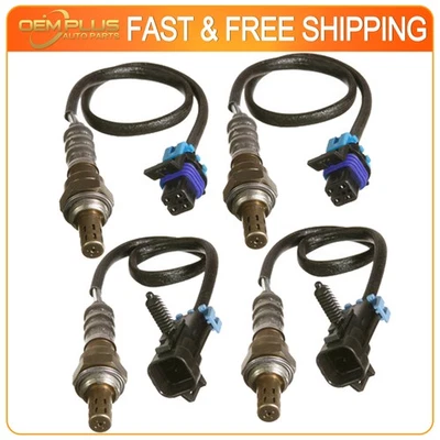 Sensor de oxígeno aguas arriba y aguas abajo 4 piezas para Cadillac DeVille Eldorado Seville 1996-2000 Foto 1 de 4