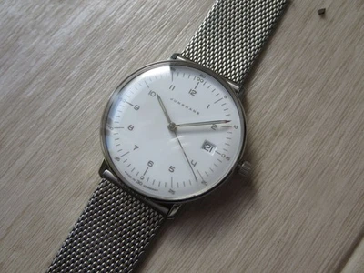 JUNGHANS Max Bill Watch 33mm 047/4252.04 QZ made in Germany W/box - Image 1 of 4
