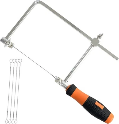 Sutekus Coping Saw Hand Saw Wire Jigsaws Fret Saw with Extra 5 Spiral Wire Blade - Image 1 of 2