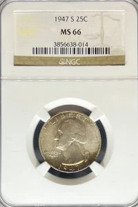 1947-S Washington Quarter MS66 NGC (#PA3856638014) - Picture 1 of 2