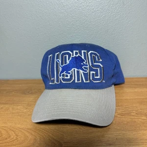 Vintage Detroit Lions Snapback blau grau Mütze Kappe Team NFL Football Sport AJD 90er - Bild 1 von 7