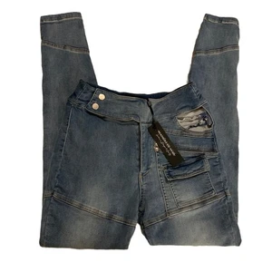 Maniere de Voir Jeans Gr. 4 Neu mit Etikett Denim Cut Out Skinny Avantgarde Punk Grunge Y2K  - Bild 1 von 8