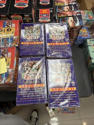 1991 NFL Pro Set Series 2 Football Factory Sealed Wax Box 36 Packs (Purple Box)