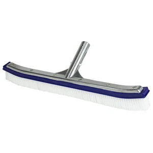 18 Inch Pool Wall Brush with Aluminum Back for Cleaning Pools and Spas - Picture 1 of 8