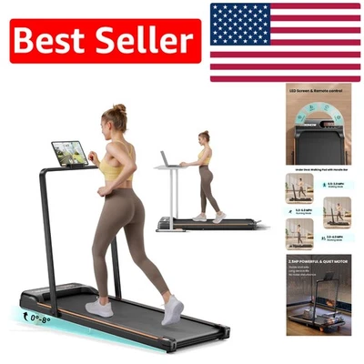 Cinta de correr compacta debajo del escritorio - 2 en 1 para caminar y trotar - límite de 265 libras Foto 1 de 4