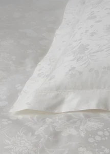 Ralph Lauren Bethany Jacquard Cal King Xtra Deep Fitted Sheet White Organic NEW - Picture 1 of 1