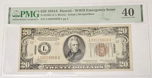 1934 A $20 Dollar Hawaii WWII Emergency Issue Small Size Note FR#2305 PMG 40 - Picture 1 of 6