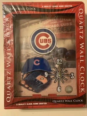 Reloj de pared de cuarzo CHICAGO CUBS nuevo sellado de fábrica   Foto 1 de 4