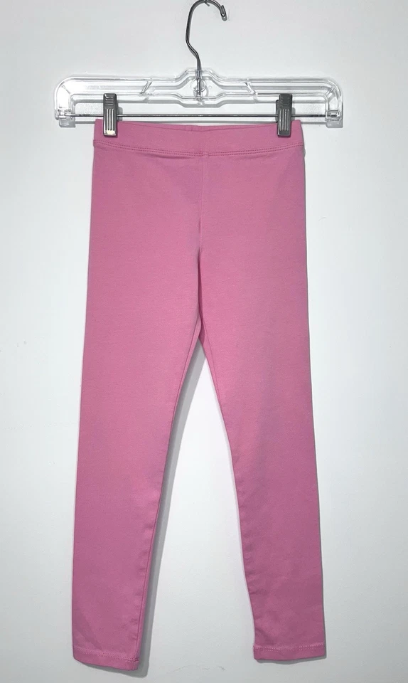 Crewcuts Girls Leggings 6-7 Cotton Blend Pink Elastic Waist Pull On Pants - Image 1 of 4