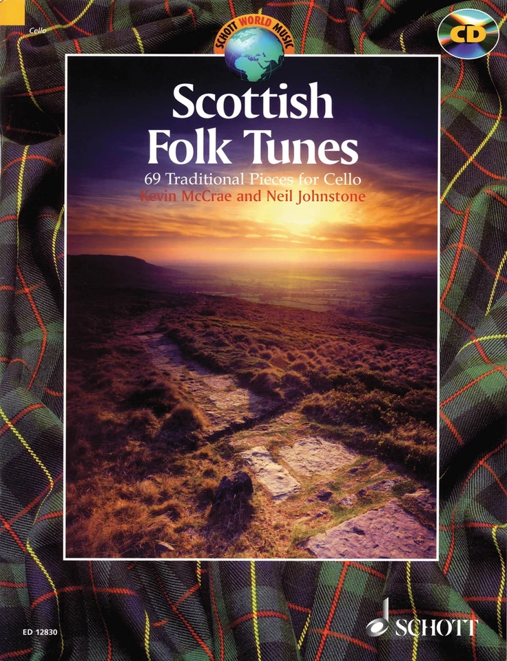 Scottish Folk Tunes for Cello Solo Sheet Music 69 Traditional Pieces Book CD - Image 1 of 1