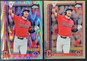 STEVEN KWAN 2025 Topps Chrome RAY WAVE REFRACTOR #202 & Free Base GUARDIANS - Picture 1 of 3