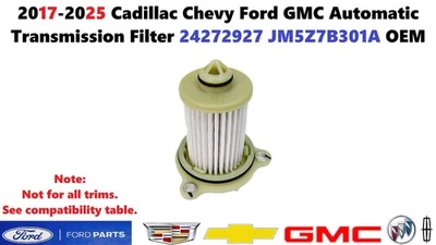 Filtro de transmisión automática 17-25 Cadillac Chevy Ford GMC 24272927 JM5Z7B301A Foto 1 de 4