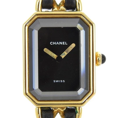 CHANEL H0001 Premiere M Watches blackDial Plated Gold/leather Quartz Analo... — 第 1/4 张图片