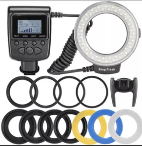 Neewer 48 Macro LED Ring Flash Bundle with Adapter Rings and Flash Diffusers - Picture 1 of 5