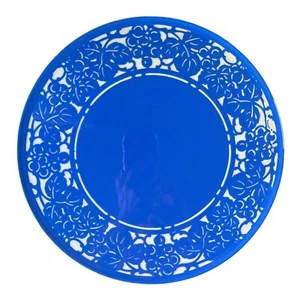 Antique Villeroy & Boch Blue Dresden Saxony Concord 12” Round Platter 1874-1909 - Picture 1 of 11