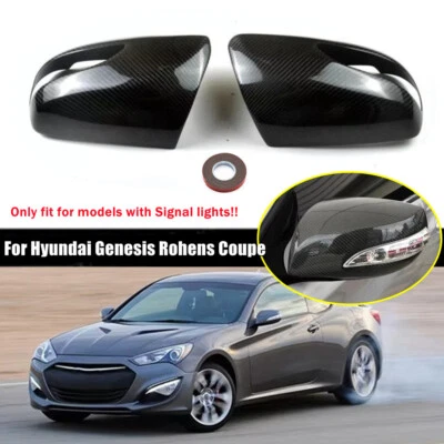 Capa espelho retrovisor lateral fibra de carbono Hyundai Genesis Rohens Coupe 08-12 - Imagem 1 de 4