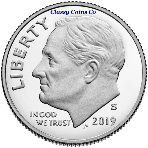 2019 S Silver Proof Roosevelt Dime ☆☆ .999 Silver ☆☆ From Proof Set Cover
