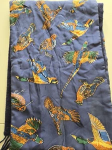 Joules 'Hawtry - Navy Bird' Wool/Silk Scarf - approx 178 x 27cms - Picture 1 of 3