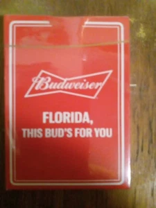 Budweiser Florida Spielkarten ""Florida This Bud's For You"" ungeöffnet versiegelt - Bild 1 von 2