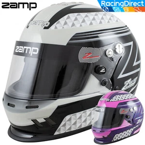 ZAMP - Casque de course jeunesse RZ-37Y SFI 24.1 - Auto Kart Dirt - Graphique rose/gris - Photo 1 sur 9