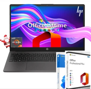HP 255-G10 Laptop 15.6"AMD Ryzen 3 7330U UP TO 64GB RAM,2TB SSD WIN11 P+MS OFFIC - Picture 1 of 9