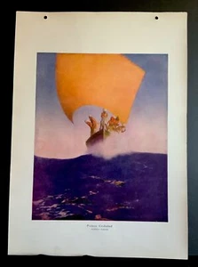 Maxfield Parrish “Prince Codadad” Original Unframed 1914 Print 12”x 16” Nice - Picture 1 of 13