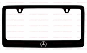 (1) MERCEDES BENZ LOGO BLACK PLASTIC LICENSE PLATE FRAME - Picture 1 of 1