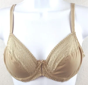 Sujetador DKNY 34C Encaje Desnudo Sin Forrar Cubierta Completa Bajo Alambre Usado en Excelente Condición - Imagen 1 de 4