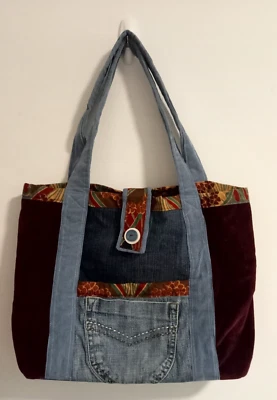 Ladies Boho/ Hippie Hand Made Embellished Patchwork Style Fabric Hand Bag - Image 1 of 4