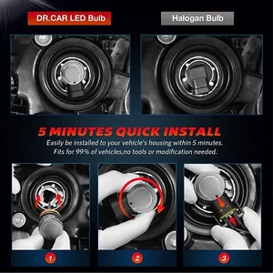 💡💡Dr Car H11/H8/H9 LED Headlight Bulb 6000k Cool White 300% Headlights Kit💡💡 - Picture 1 of 6