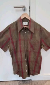 Mikkel Rude XL shirt Dark Green/Red ska mod punk soul Rare - Picture 1 of 3