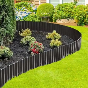 10m(L) Metal Garden Edging Galvanised Landscaping Fence Path Flower Border Edge - Picture 1 of 25