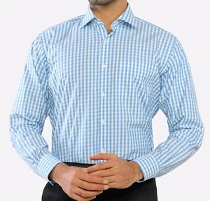 Men's Long Sleeve Regular Fit Classic Button Up Dress Shirt - Picture 1 of 3