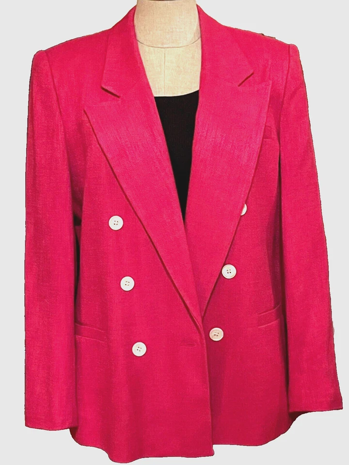 Blazer Chaqueta Rosa Vintage Evan Picone Damas Talla 10 Doble Pecho USA UNION Foto 1 de 4