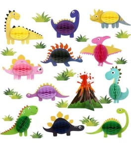 Dinosaur Party Decorations, 12 Pack Dinosaur Honeycomb Table Centerpieces - Picture 1 of 5