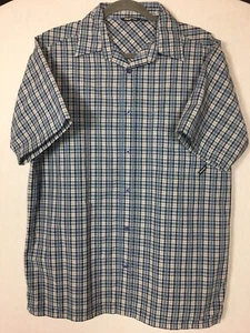 ROHAN Shirt Blue Mix Walker Short Sleeve UPF 40+ Dynamic Moisture Control Size M - Picture 1 of 18