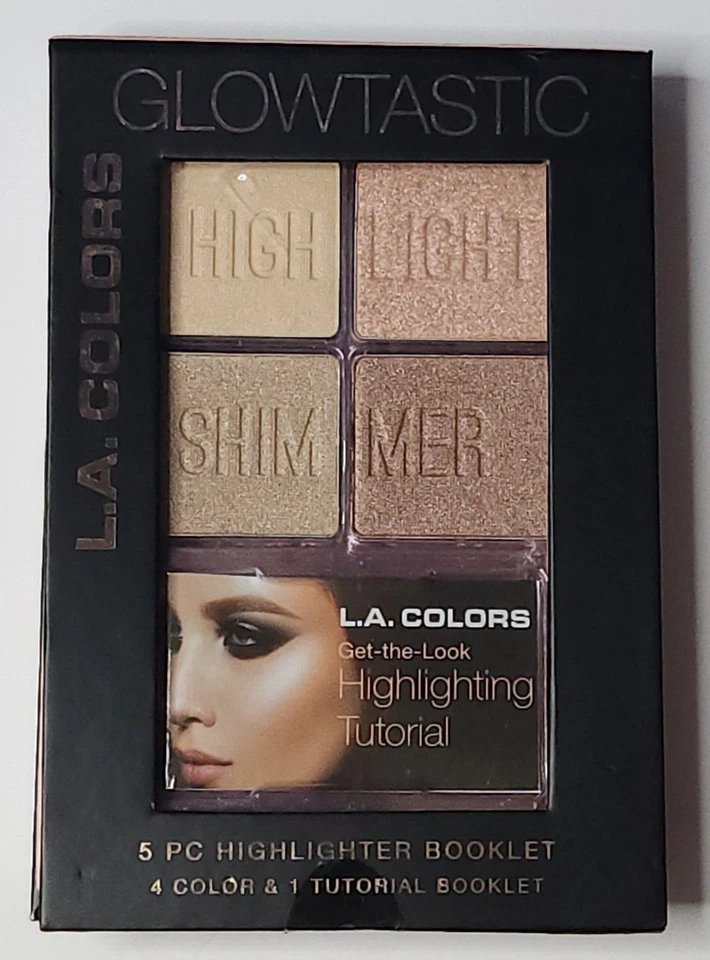 LA Colors Glowtastic Highlighter 5 pc Highlighter Booklet 4 Colors 1 Tutorial - Image 1 of 3