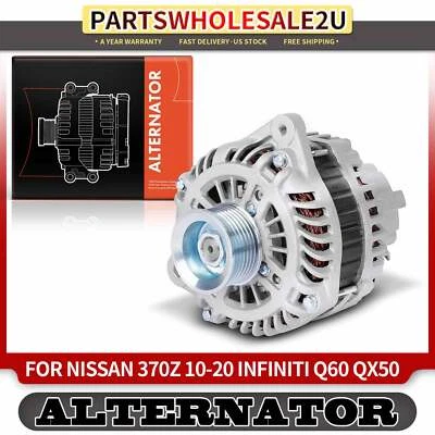 Alternador para Nissan 370Z INFINITI Q40 QX50 QX70 130A 12V CW 7 ranuras polea Foto 1 de 4