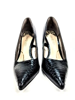 Sam & Libby Mujer Negro Piel de Cocodrilo Punta Punta Tacón Alto Bombas Talla 7.5 Foto 1 de 4